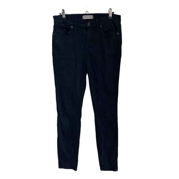 Madewell 27 Skinny Skinny Jeans Black Solid Pants Stretch Basic - Picture 1 of 8
